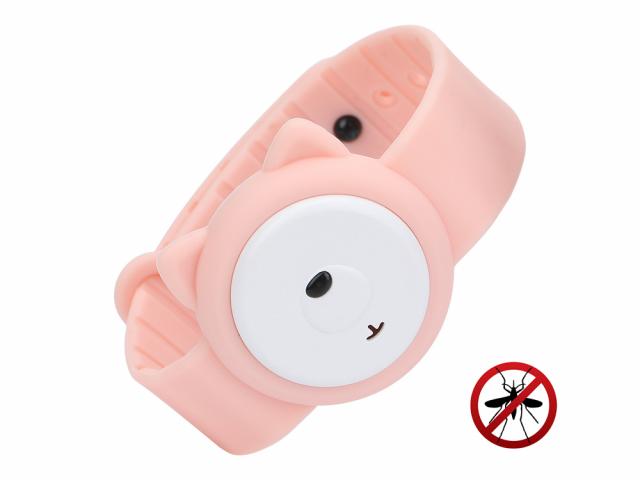 Bracelet répulsif anti-moustique ultrasons - Modèle Summer Fun - Rose