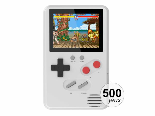 Console émulateur 500 jeux - Modèle Slim - Blanc