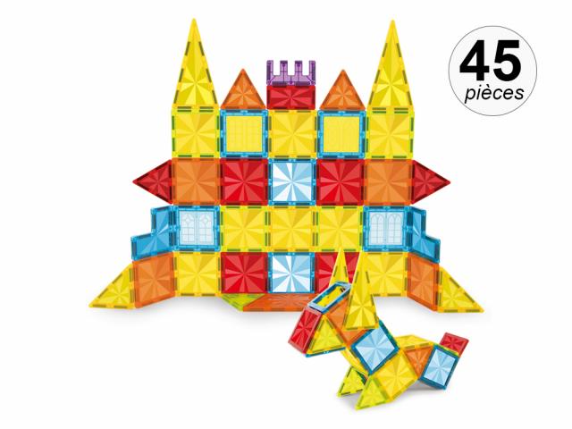 Jeu de construction magnétique - 45 pcs - Modèle Imagine S