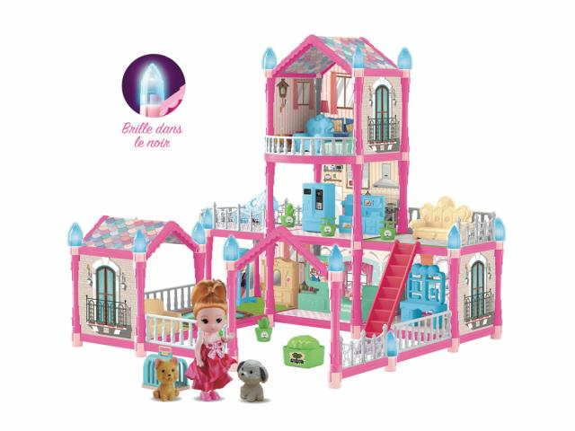 Maison de poupées 55 cm 192 pcs à assembler