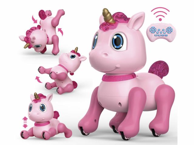 Licorne télécommandée avec danses et effets sonores