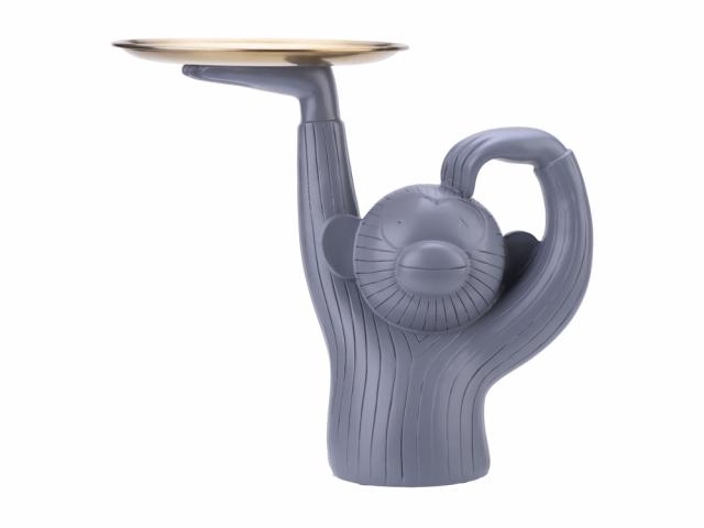 Décoration d'intérieur en résine - Modèle Crazy Monkey - Gris
