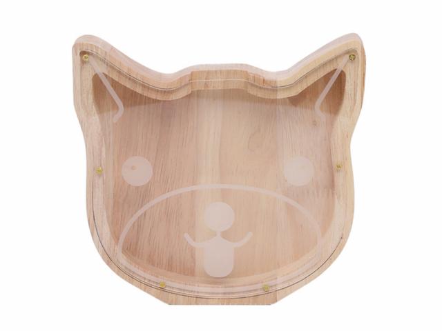 Tirelire en bois - Modèle Chat