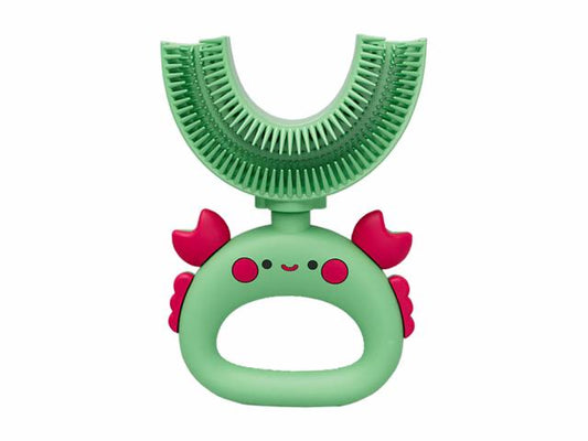 Brosse à dent U silicone médical pour enfant - Modèle Crab