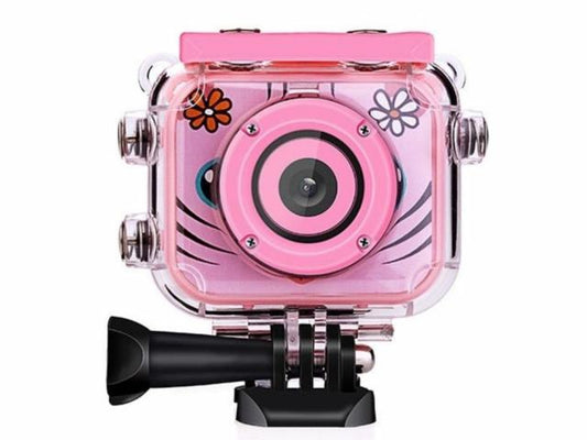 Caméra sport enfant 1080p avec accessoires - Rose