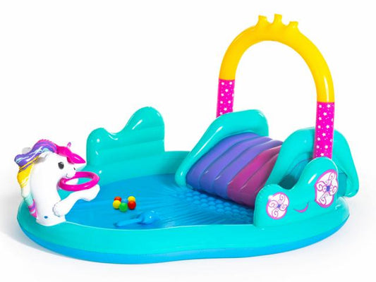 Plateforme de jeux d'eau gonflable - Modèle Licorne Magique