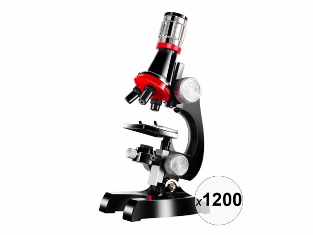 Microscope 1200x avec LED - Noir