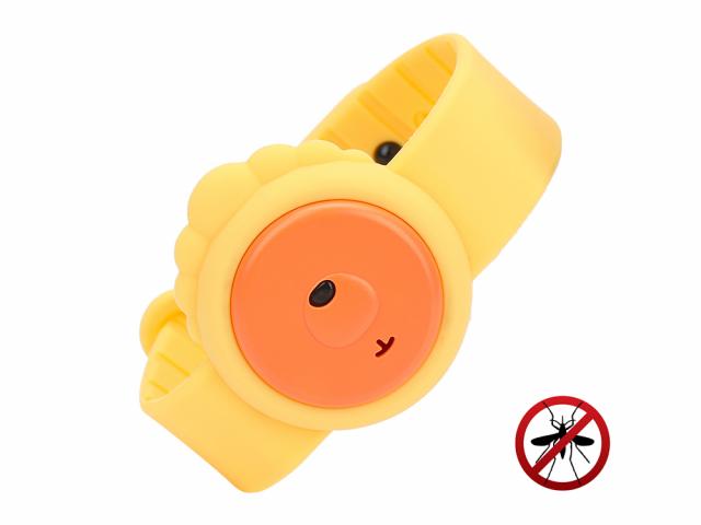 Bracelet répulsif anti-moustique ultrasons - Modèle Summer Fun - Jaune