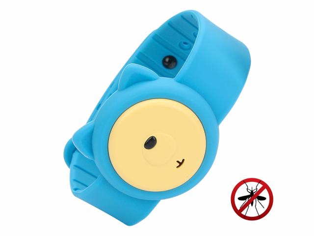 Bracelet répulsif anti-moustique ultrasons - Modèle Summer Fun - Bleu