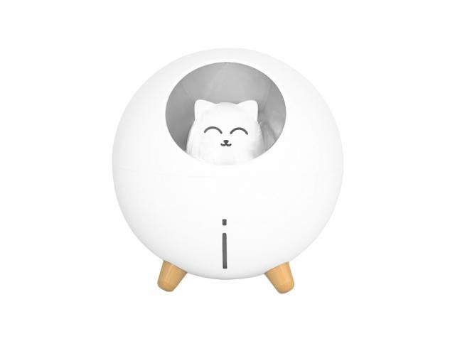 Humidificateur veilleuse - Modèle Planet Cat - Blanc