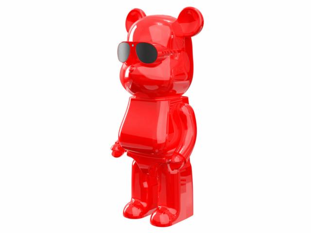 Enceinte Bluetooth 3W - Modèle Ourson - Rouge