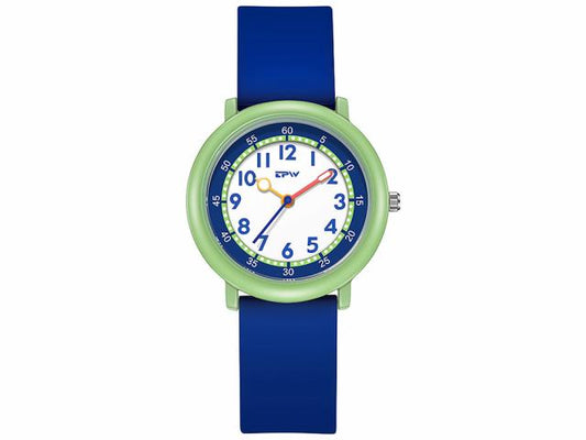 Montre enfant étanche à quartz - Modèle Flex - Bleue/Verte