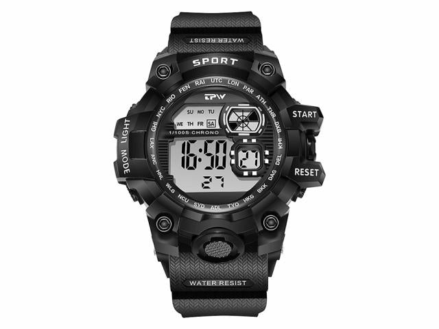 Montre ado étanche affichage digital - Modèle Chromax - Noire