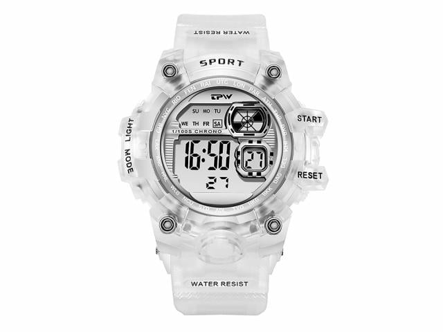 Montre ado étanche affichage digital - Modèle Chromax - Argent