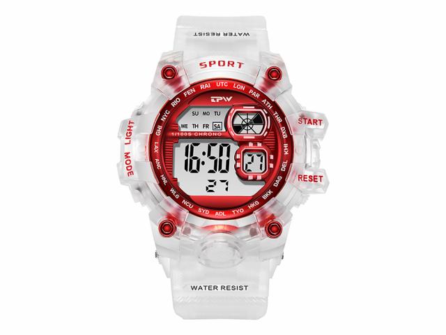Montre ado étanche affichage digital - Modèle Chromax - Rouge
