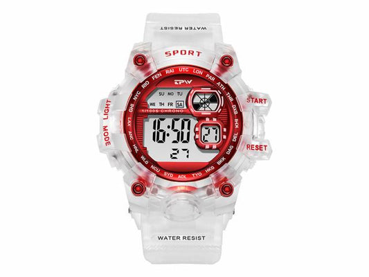 Montre ado étanche affichage digital - Modèle Chromax - Rouge