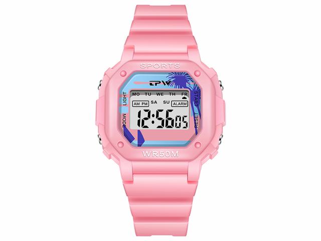 Montre enfant étanche affichage digital - Modèle Timex - Rose