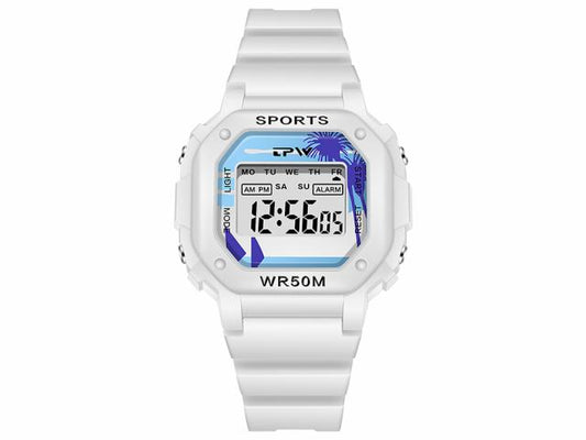 Montre enfant étanche affichage digital - Modèle Timex - Blanche