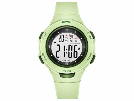 Montre enfant étanche affichage digital - Modèle Exia - Verte