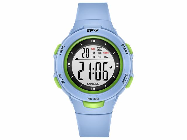 Montre enfant étanche affichage digital - Modèle Exia - Bleue