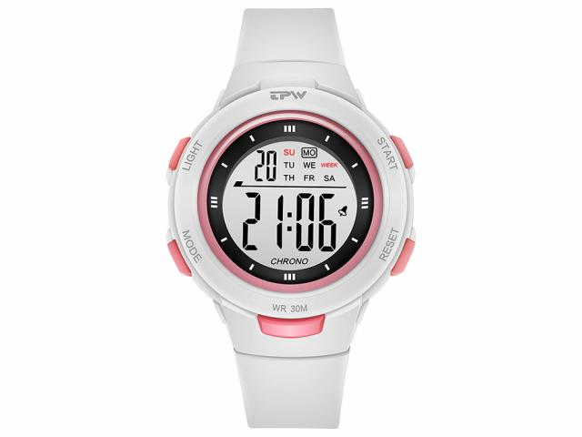 Montre enfant étanche affichage digital - Modèle Exia - Blanche