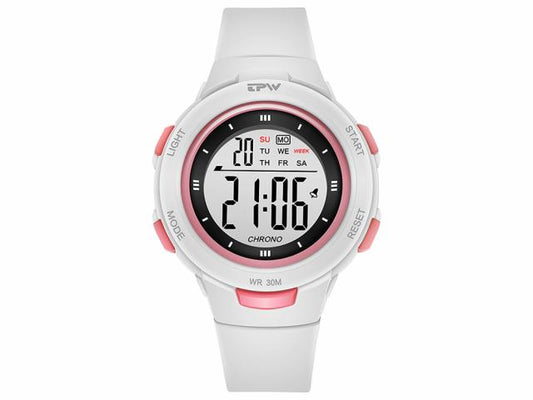 Montre enfant étanche affichage digital - Modèle Exia - Blanche
