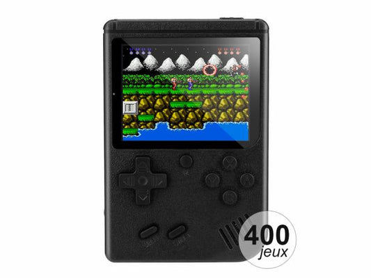 Console émulateur 400 jeux - Modèle Rétro - Noire
