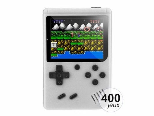 Console émulateur 400 jeux - Modèle Rétro - Blanche