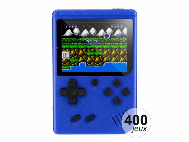 Console émulateur 400 jeux - Modèle Rétro - Bleue
