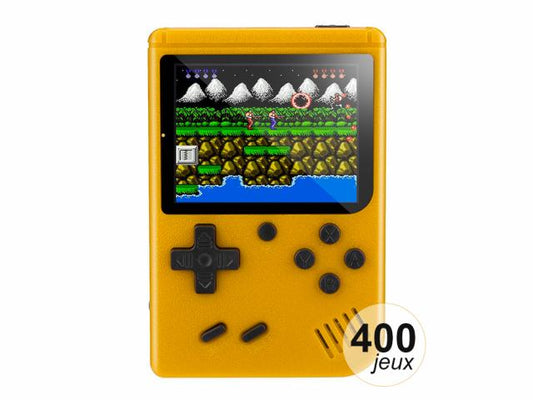 Console émulateur 400 jeux - Modèle Rétro - Jaune