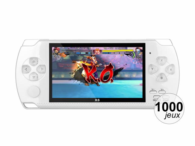 Console émulateur portable 4.3 pouces avec lecteur audio/vidéo - Blanche
