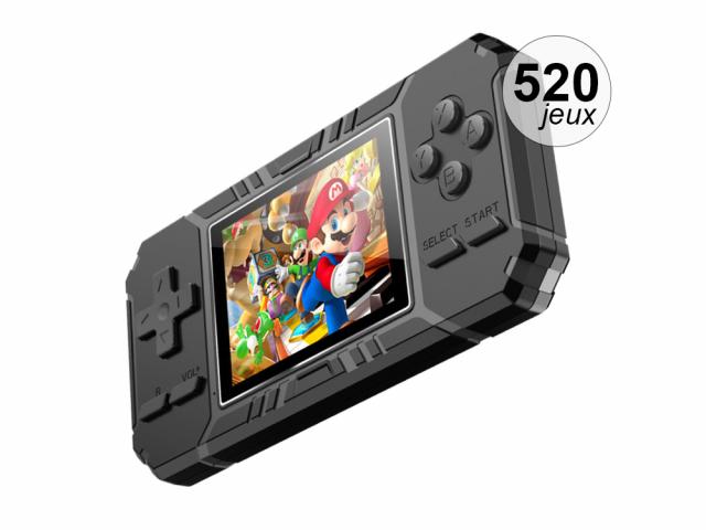 Console émulateur 520 jeux - Modèle Tank - Noire