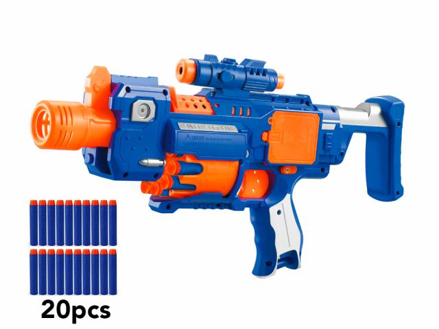 Pistolet mitrailleur à fléchettes en mousse - Modèle Compressor