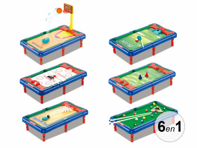 Table multi-jeux 6en1 - Modèle Evolutive
