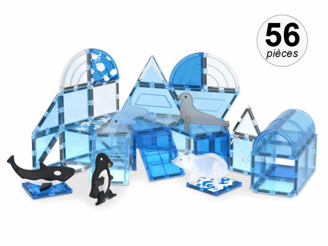 Jeu de construction magnétique - 56 pcs - Modèle Banquise