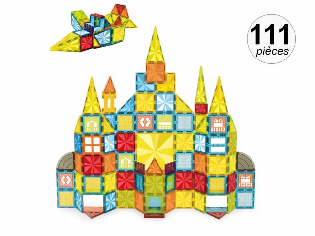 Jeu de construction magnétique - 111 pcs - Modèle Imagine XL
