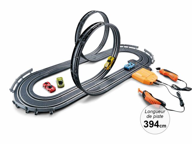 Circuit de course 394cm double looping - Modèle Advance
