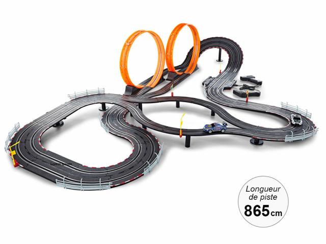 Circuit de course 865cm double looping - Modèle Expert