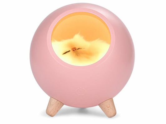 Lampe veilleuse - Modèle Sleepy Cat - Rose