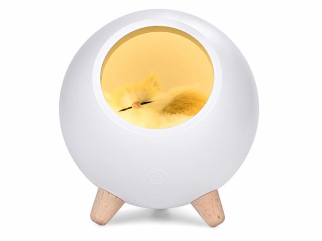 Lampe veilleuse - Modèle Sleepy Cat - Blanche