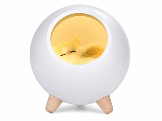 Lampe veilleuse - Modèle Sleepy Cat - Blanche