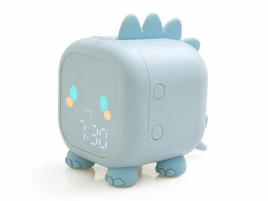 Réveil animé rétroéclairé - Modèle Mon Petit Dino - Bleu