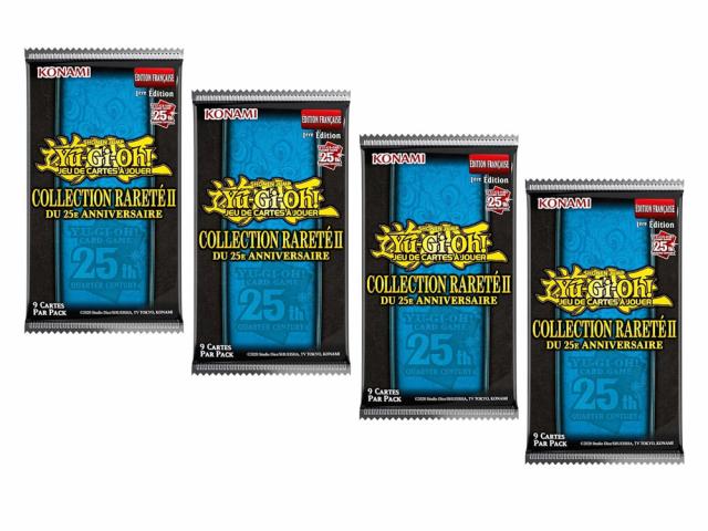 Yu-Gi-Oh! - 4 Boosters - Collection Rareté II 25ème Anniversaire