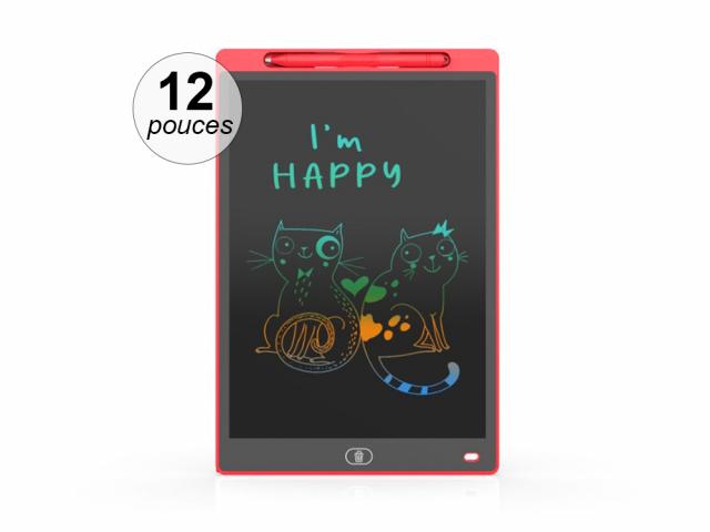 Tablette graphique LCD 12 pouces couleur - Coloris Rouge
