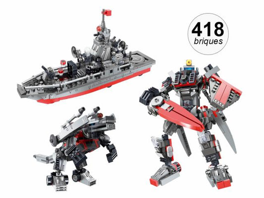 Jeu de construction 3 en 1 - 418 briques