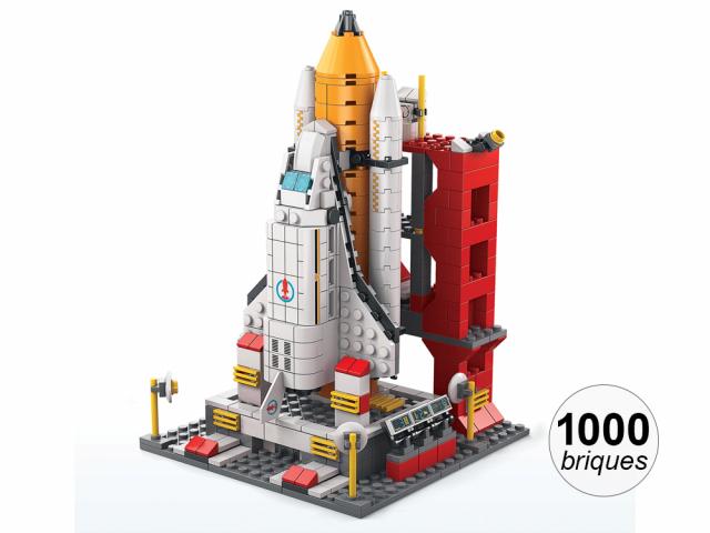 Jeu de construction 6 en 1 - Thème Espace - 1000 briques