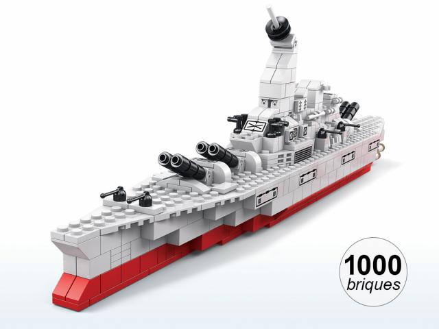 Jeu de construction 6 en 1 - Thème Militaire - 1000 briques