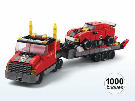 Jeu de construction 6 en 1 - Thème Racing - 1000 briques