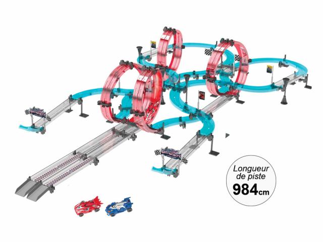 Circuit de course pour voitures à friction - Longueur de piste 984 cm