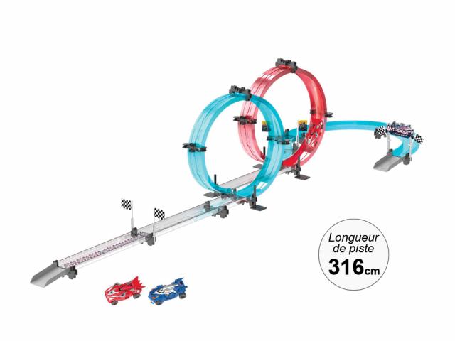 Circuit de course pour voitures à friction - Longueur de piste 316 cm